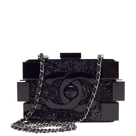 crystal chanel lego purse|chanel lego clutch.